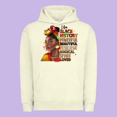 I Am Black History Urban Hoodie Designed By Lillyallendesigns