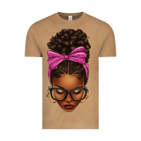 Vintage Camel afro messy bun pink leopard bow Vintage Tee - texasbilliewilder
