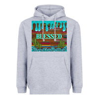 Heather Grey blessed annd cactus with gemstone tumbler Heavyweight Hoodie - Artiststas