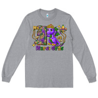 Heather Grey dragon my first mardi gras Long Sleeve Tee - FaDigitalArtStudio