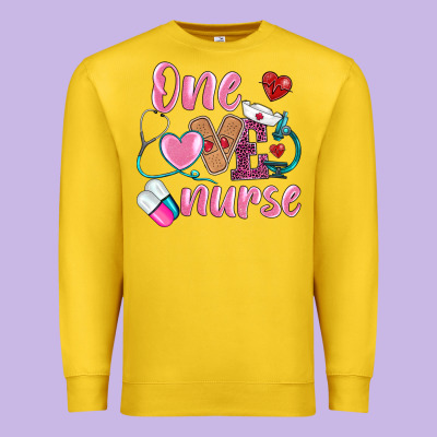 One Loved Nurse Premium Sweatshirt Designed By Barkaloodesign