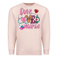 Pale Pink one loved nurse Premium Sweatshirt - BarkalooDesign