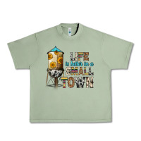 Oil Green life is better in a small town Urban Heavy Tee - Zillion Design Studio