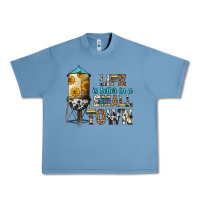 Pebble Blue life is better in a small town Urban Heavy Tee - Zillion Design Studio
