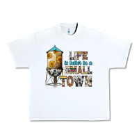 White life is better in a small town Urban Heavy Tee - Zillion Design Studio