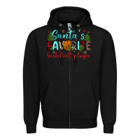 Black santa s favorite basketball player Zipper Hoodie - JahusDesignShop