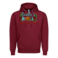 Burgundy santa s favorite basketball player Zipper Hoodie - JahusDesignShop