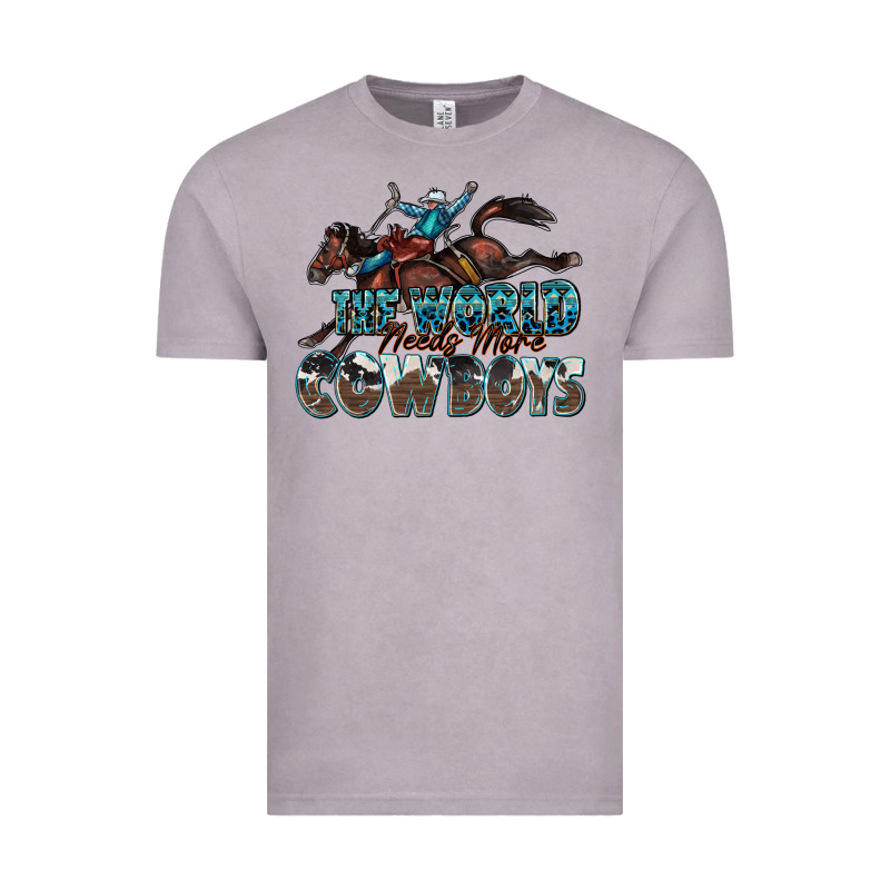 The World Needs More Cowboys Vintage Tee by Zillion Design Studio | Teevron