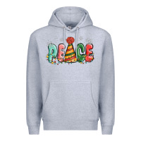 Heather Grey peace Premium Hoodie - MaliasSmallBusiness