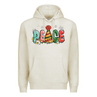 Oatmeal Heather peace Premium Hoodie - MaliasSmallBusiness