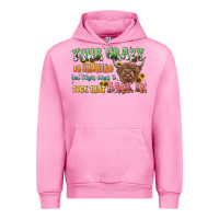 Fuchsia Pink your crazy is showing cow Urban Hoodie - LillyAllenDesigns