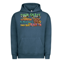 Pigment Midnight Navy your crazy is showing cow Urban Hoodie - LillyAllenDesigns