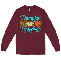 Burgundy pumpkin everything Long Sleeve Tee - HRA Design Shop