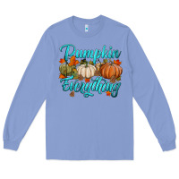 Colony Blue pumpkin everything Long Sleeve Tee - HRA Design Shop