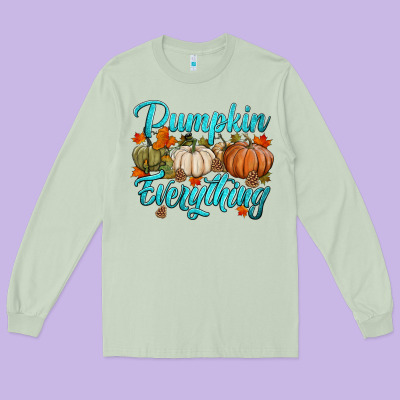 Pumpkin Everything Long Sleeve Tee Designed By Hra Design Shop