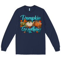 Navy pumpkin everything Long Sleeve Tee - HRA Design Shop