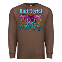 Chestnut Western Anti-Social Butterfly Premium Sweatshirt - LillyAllenDesigns