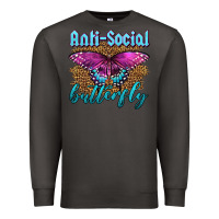 Smoke Western Anti-Social Butterfly Premium Sweatshirt - LillyAllenDesigns