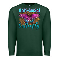 Sports Green Western Anti-Social Butterfly Premium Sweatshirt - LillyAllenDesigns