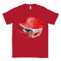 Red red softball helmet fa element Classic Tee - FaDigitalArtStudio