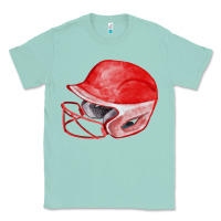 Seafoam red softball helmet fa element Classic Tee - FaDigitalArtStudio