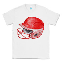 White red softball helmet fa element Classic Tee - FaDigitalArtStudio