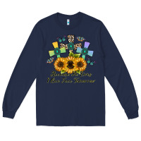 Navy because he lives i can face tomorrow Long Sleeve Tee - CowhideDigitalArt