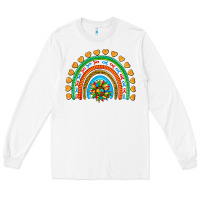 White autism heart ribbon rainbow Long Sleeve Tee - AdoDesignShop