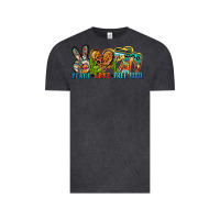 Vintage Black peace love free bird Vintage Tee - Zillion Design Studio