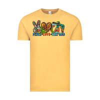 Vintage Mustard peace love free bird Vintage Tee - Zillion Design Studio