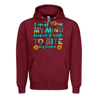 Burgundy i speak my mind because it hurts to bite my tongue Zipper Hoodie - AdoDesignShop