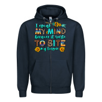 Navy i speak my mind because it hurts to bite my tongue Zipper Hoodie - AdoDesignShop