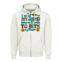 Oatmeal Heather i speak my mind because it hurts to bite my tongue Zipper Hoodie - AdoDesignShop