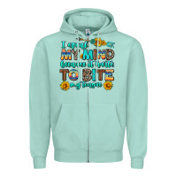 Seafoam i speak my mind because it hurts to bite my tongue Zipper Hoodie - AdoDesignShop