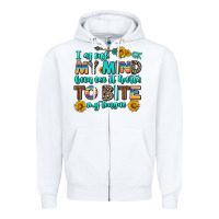 White i speak my mind because it hurts to bite my tongue Zipper Hoodie - AdoDesignShop