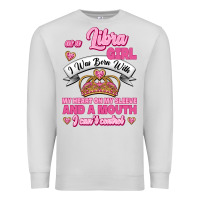 Dove Grey As A Libra Girl I Was Born With My Heart On My Sleeve And A Mouth Premium Sweatshirt - Jasminsmagicworld