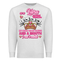 Oatmeal Heather As A Libra Girl I Was Born With My Heart On My Sleeve And A Mouth Premium Sweatshirt - Jasminsmagicworld