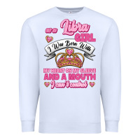 White As A Libra Girl I Was Born With My Heart On My Sleeve And A Mouth Premium Sweatshirt - Jasminsmagicworld