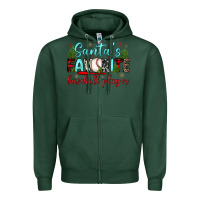 Sports Green santa s favorite baseball player Zipper Hoodie - JahusDesignShop