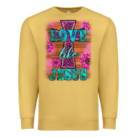 Antique Gold love like jesus Premium Sweatshirt - BarkalooDesign