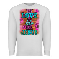 Dove Grey love like jesus Premium Sweatshirt - BarkalooDesign
