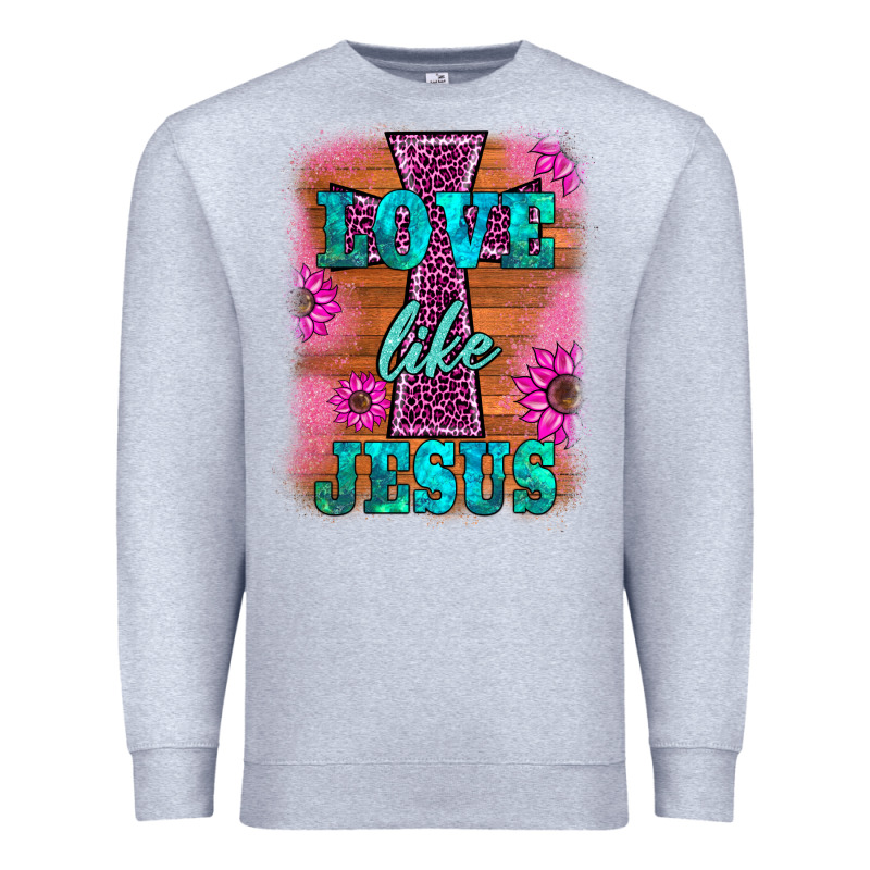 Love Like Jesus Premium Sweatshirt by BarkalooDesign | Teevron