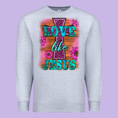 Love Like Jesus Premium Sweatshirt Designed By Barkaloodesign