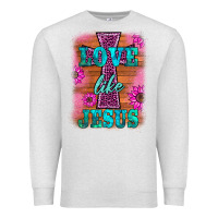 Oatmeal Heather love like jesus Premium Sweatshirt - BarkalooDesign