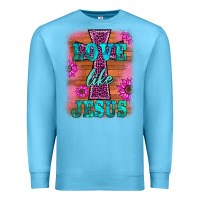 Ocean Blue love like jesus Premium Sweatshirt - BarkalooDesign