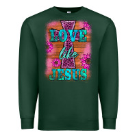 Sports Green love like jesus Premium Sweatshirt - BarkalooDesign