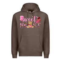Coffee sweetheart with bear Premium Hoodie - NancyCooperArtShop