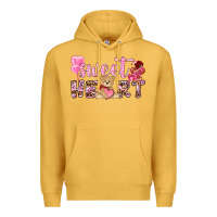 Mustard sweetheart with bear Premium Hoodie - NancyCooperArtShop