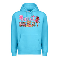 Ocean Blue sweetheart with bear Premium Hoodie - NancyCooperArtShop