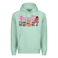 Seafoam sweetheart with bear Premium Hoodie - NancyCooperArtShop